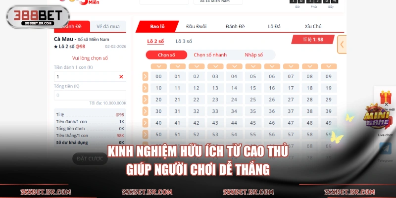 Kinh nghiệm hữu ích từ cao thủ giúp người chơi dễ thắng
