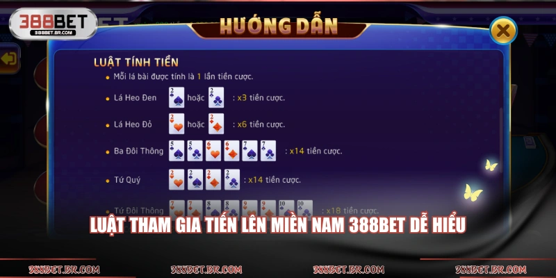 Luật tham gia Tiến Lên Miền Nam 388BET dễ hiểu