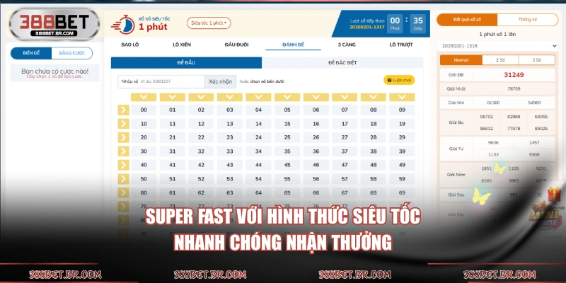 Super Fast với hình thức siêu tốc, nhanh chóng nhận thưởng
